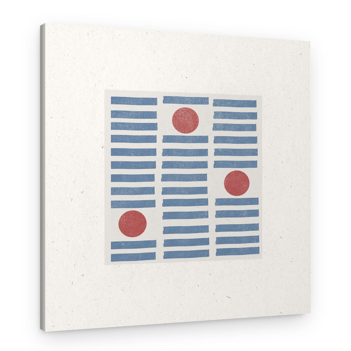 Red Circles, Blue Lines – Canvas Print