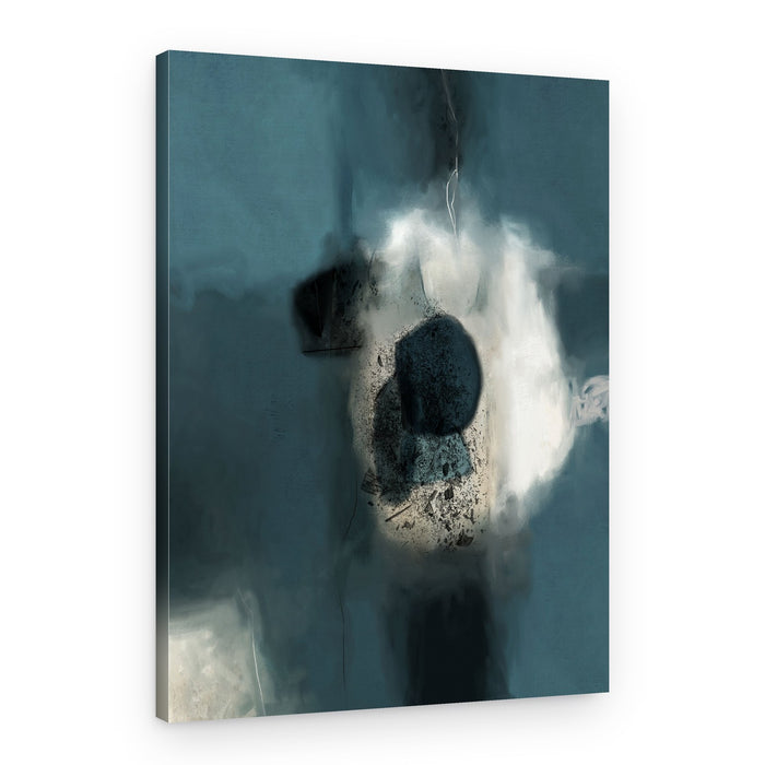 Deep Blue Abstract Forms – Canvas Print