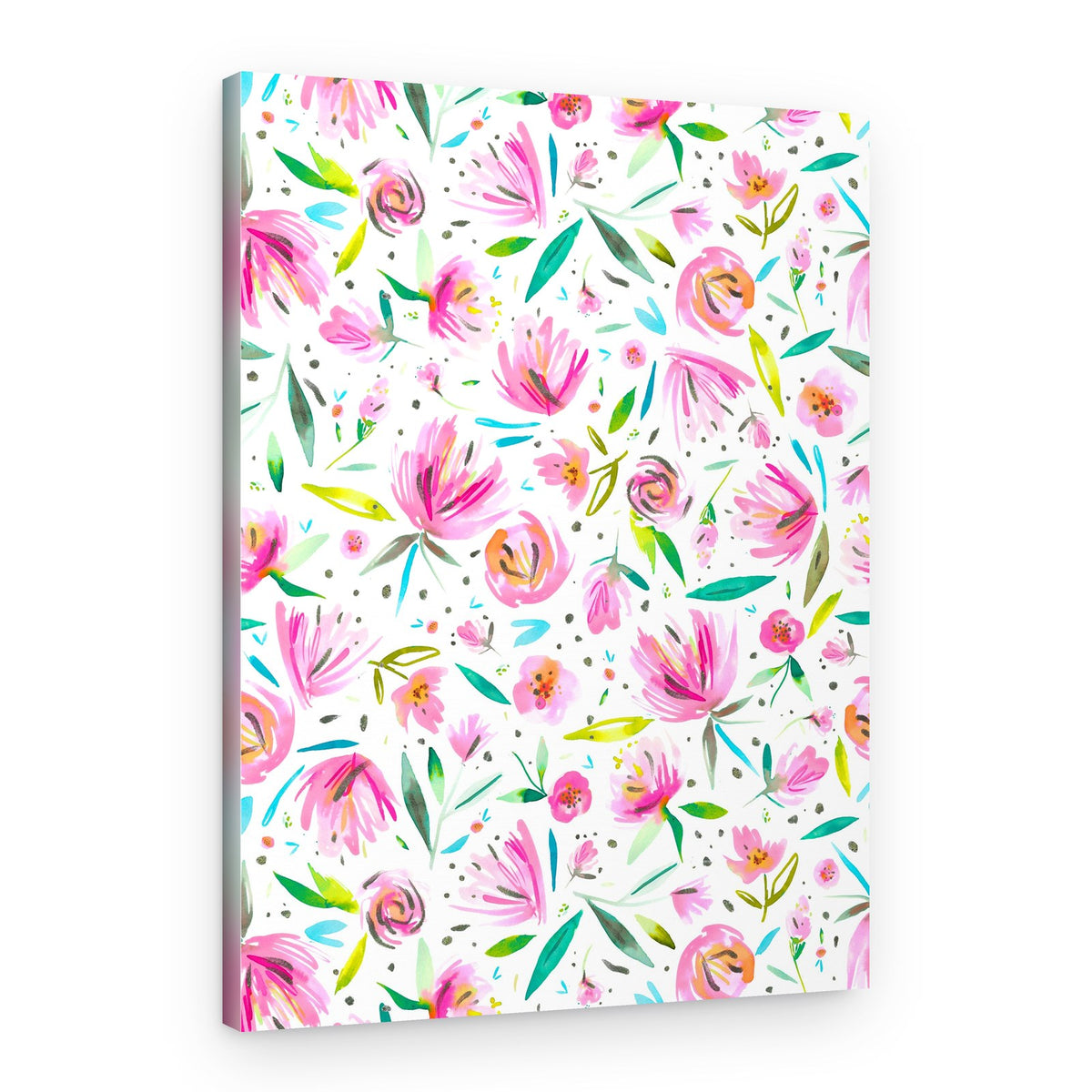 Vibrant Floral Pattern – Canvas Print