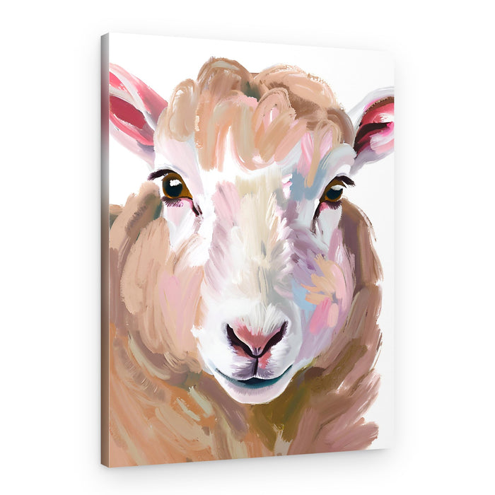 Colorful Sheep Portrait – Canvas Print