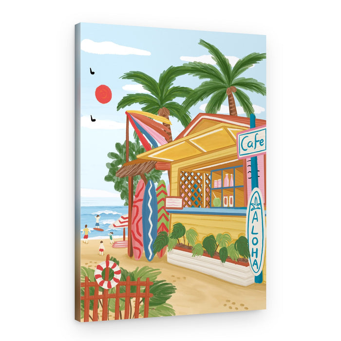 Sunny Beach Cafe – Canvas Print