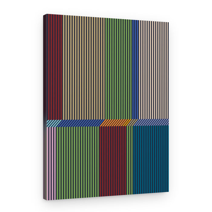 Geometric Color Stripes – Canvas Print