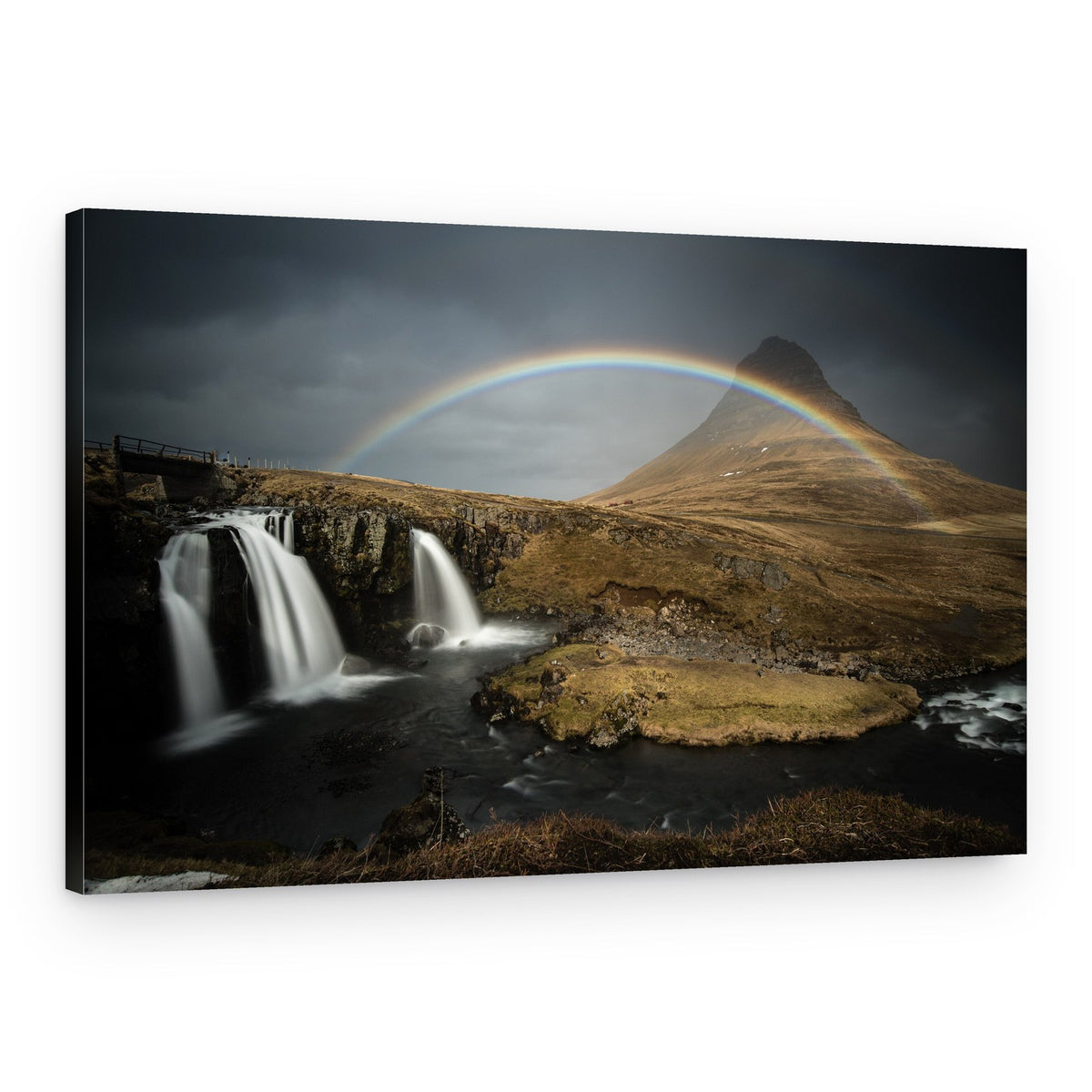 Kirkjufell Mountain Rainbow – Canvas Print