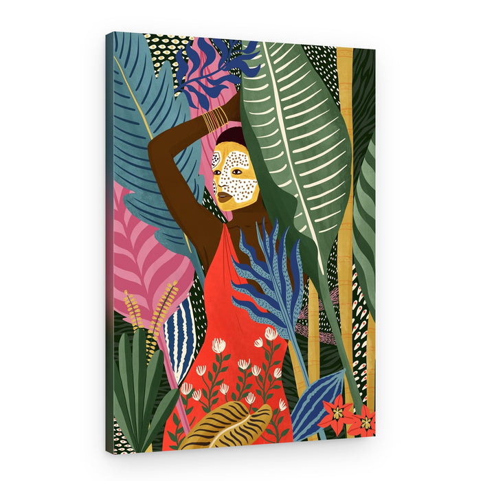Tropical Skincare Woman – Canvas Print