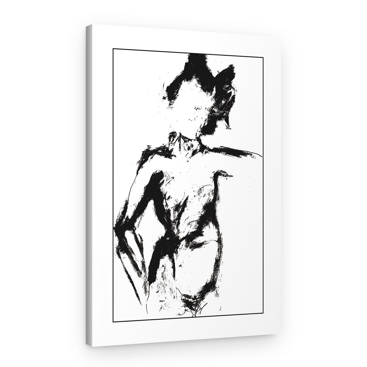 Expressive Nude Figure – Canvas Print