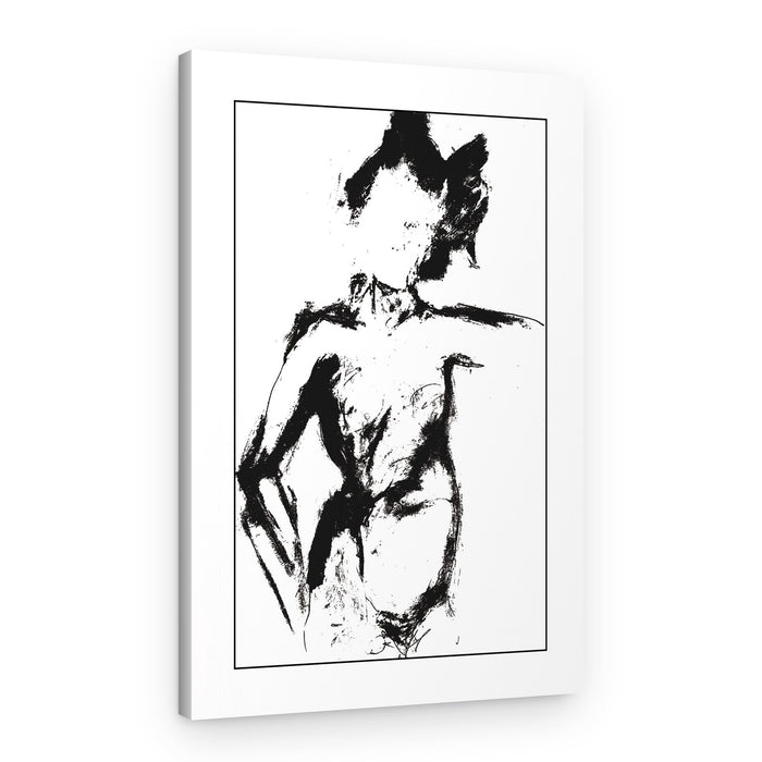Expressive Nude Figure – Canvas Print