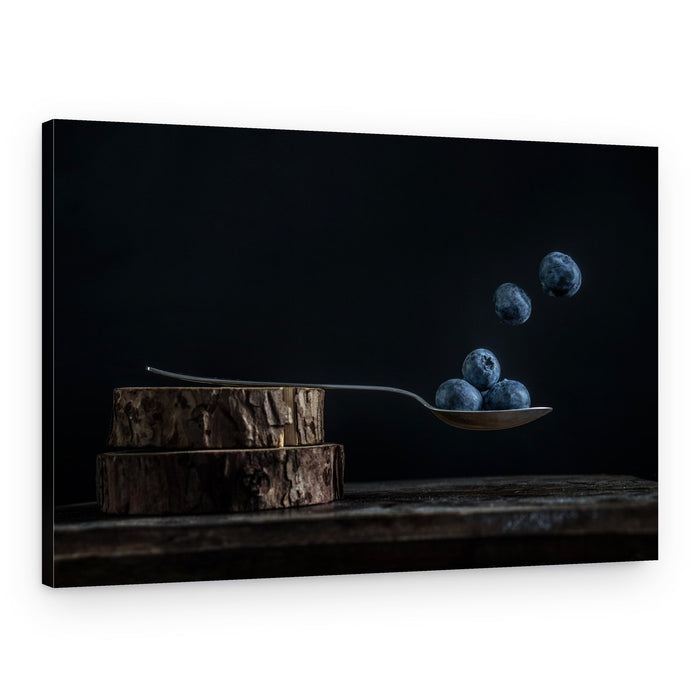 Floating Blueberries – Canvas Print