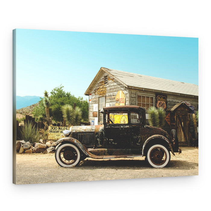 Classic Desert Roadside – Canvas Print
