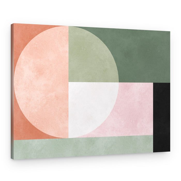 Soft Geometric Color Blocks – Canvas Print