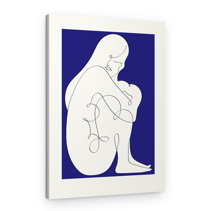 Pensive Blue Silhouette – Canvas Print
