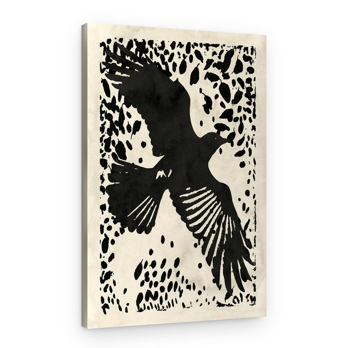 Dark Raven Soaring – Canvas Print