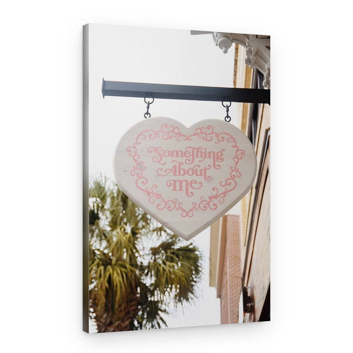 Pink Heart Boutique Sign – Canvas Print
