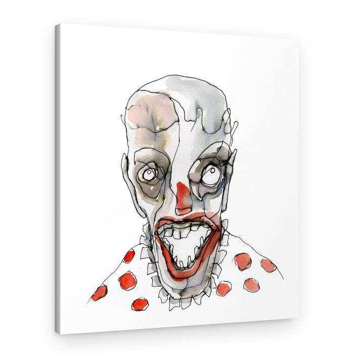 Creepy Clown Grin – Canvas Print