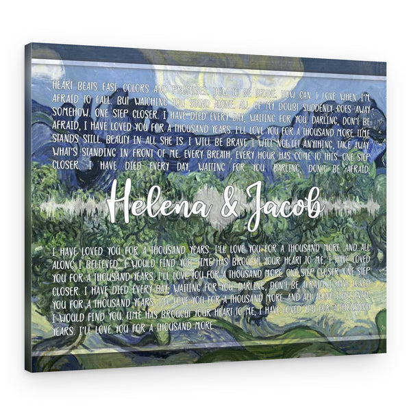 Vincent Van Gogh’s Olive Trees With the Alpilles Song Lyrics Canvas Art