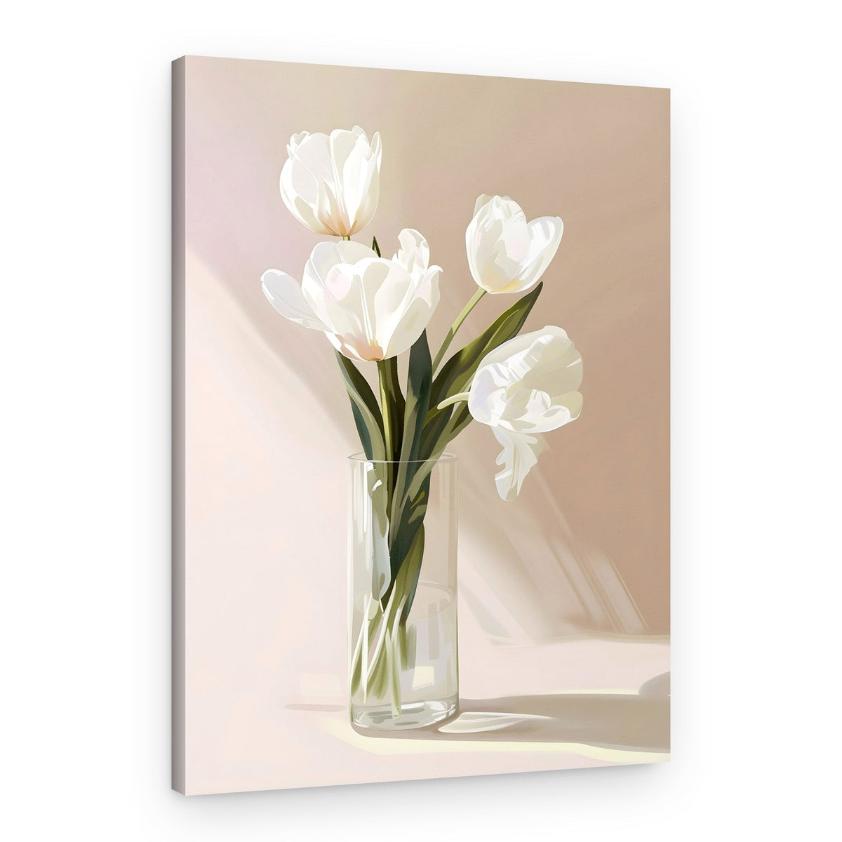 Elegant White Blooms – Canvas Print