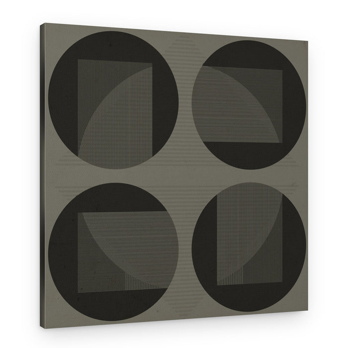 Abstract Grey Circles – Canvas Print