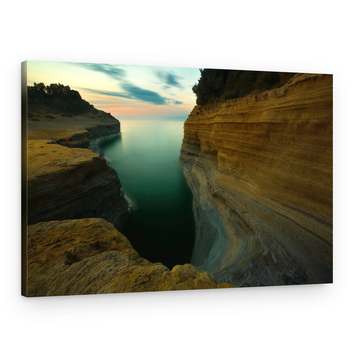 Golden Hour Sea Passage – Canvas Print