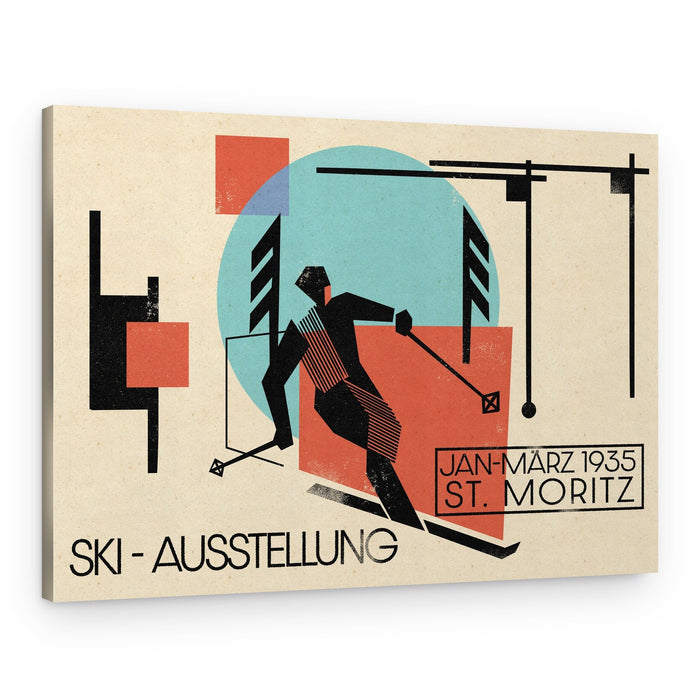Art Deco Ski Exhibition – Canvas Print