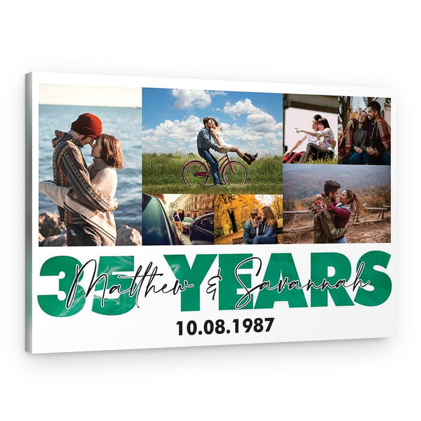 35 Years Photo Collage Canvas Print