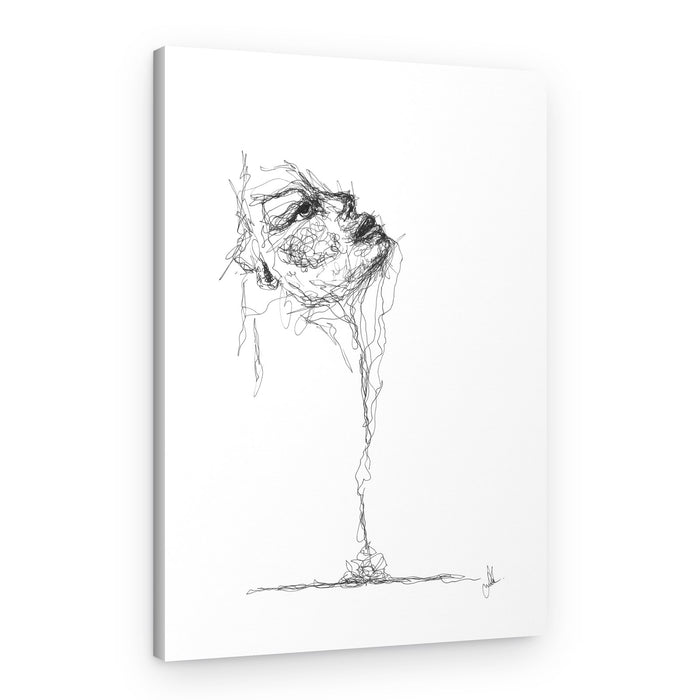 Abstract Woman Looking Up – Canvas Print