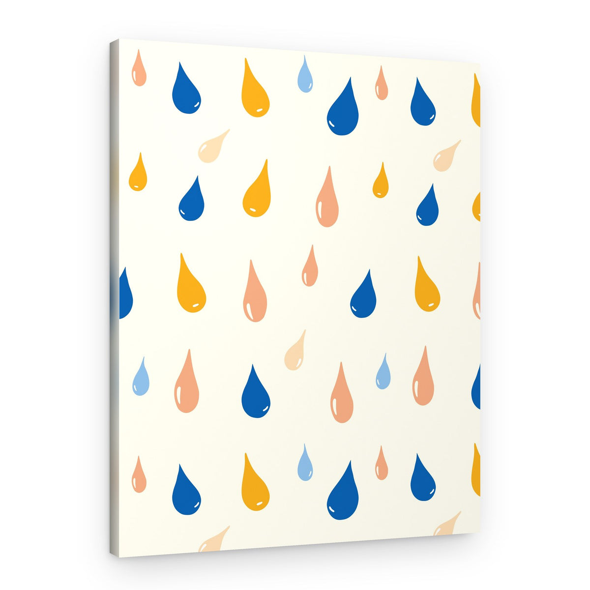 Playful Raindrop Pattern – Canvas Print