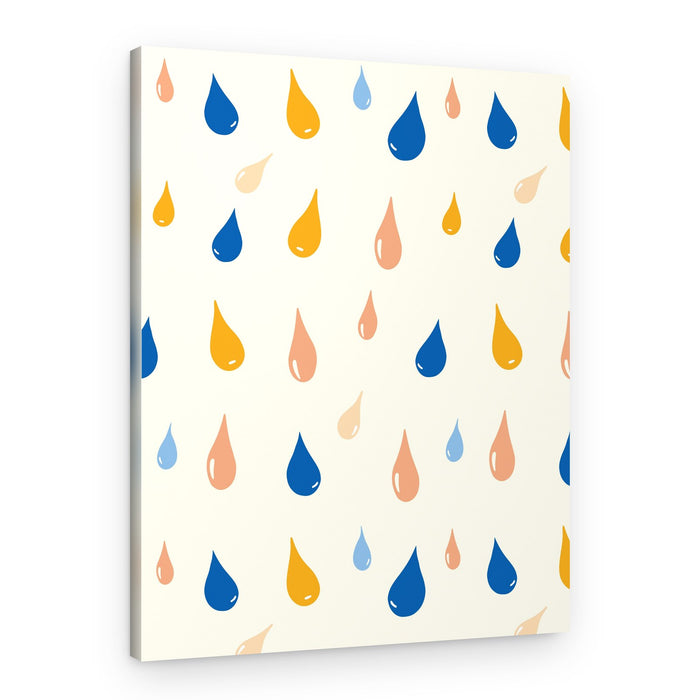 Playful Raindrop Pattern – Canvas Print