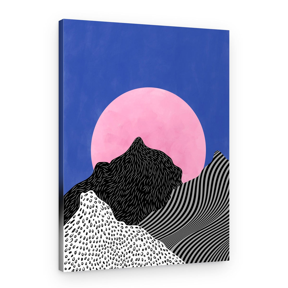 Pink Moon Mountains – Canvas Print