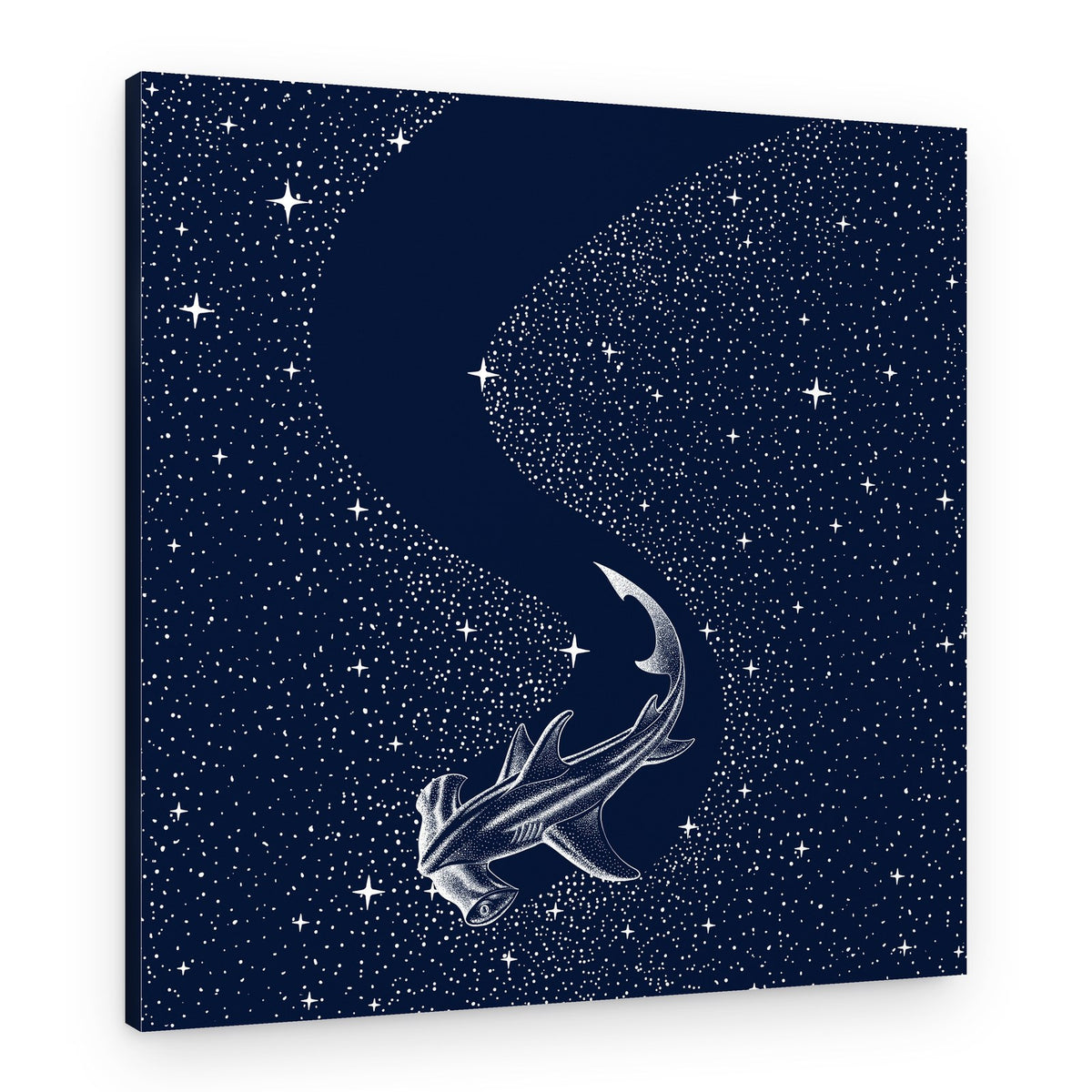 Starry Hammerhead Shark – Canvas Print