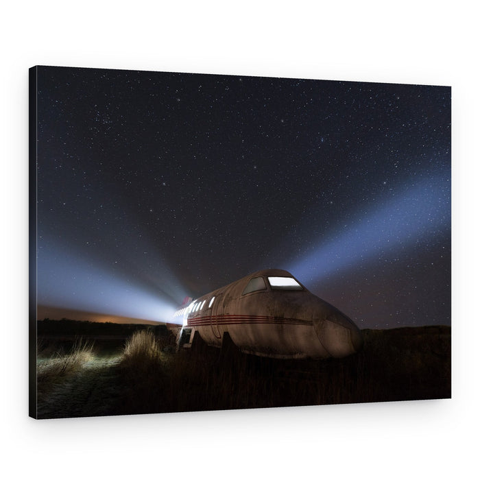 Starry Night Plane Wreck – Canvas Print