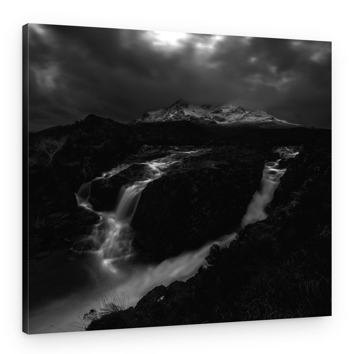 Dramatic Mountain Falls – Canvas Print