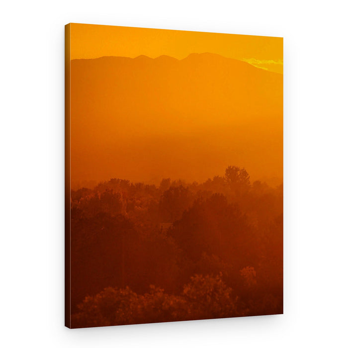Misty Mountain Glow – Canvas Print