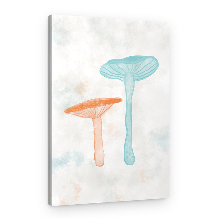 Whimsical Watercolor Mushrooms – Canvas Print