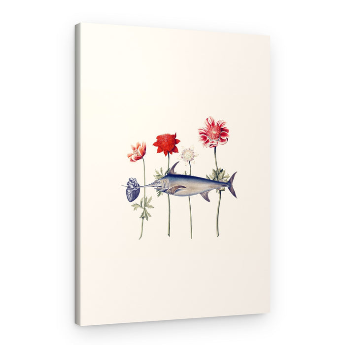 Swordfish Heart Blooms – Canvas Print