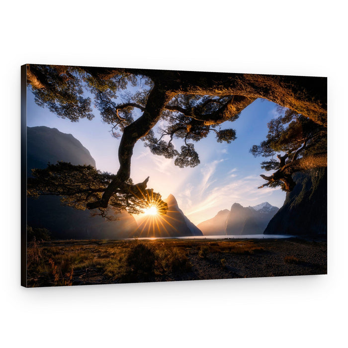 Golden Fjord Sunset – Canvas Print