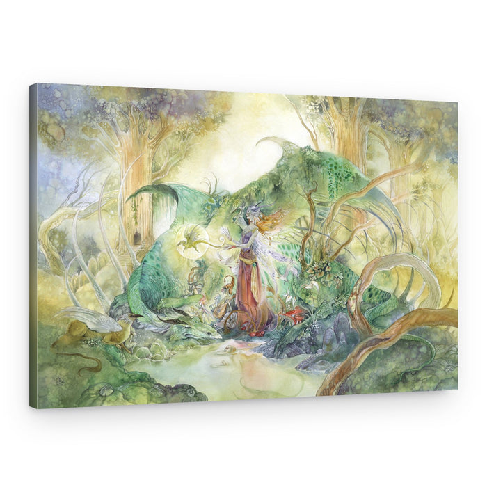 Fairy and Forest Dragon – Canvas Print