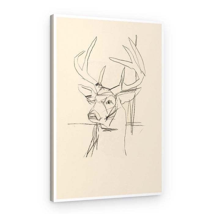 Abstract Deer Sketch – Canvas Print