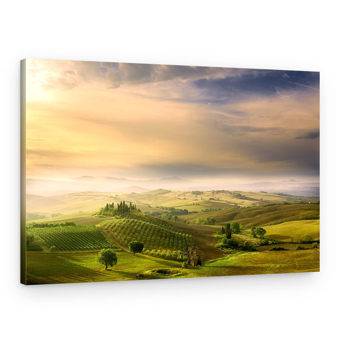 Tuscan Morning Landscape – Canvas Print