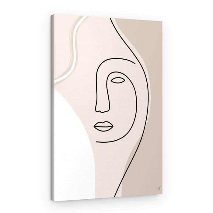 Elegant Profile Line Art – Canvas Print