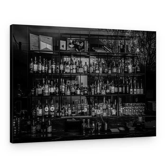 Classic Bar Bottles – Canvas Print