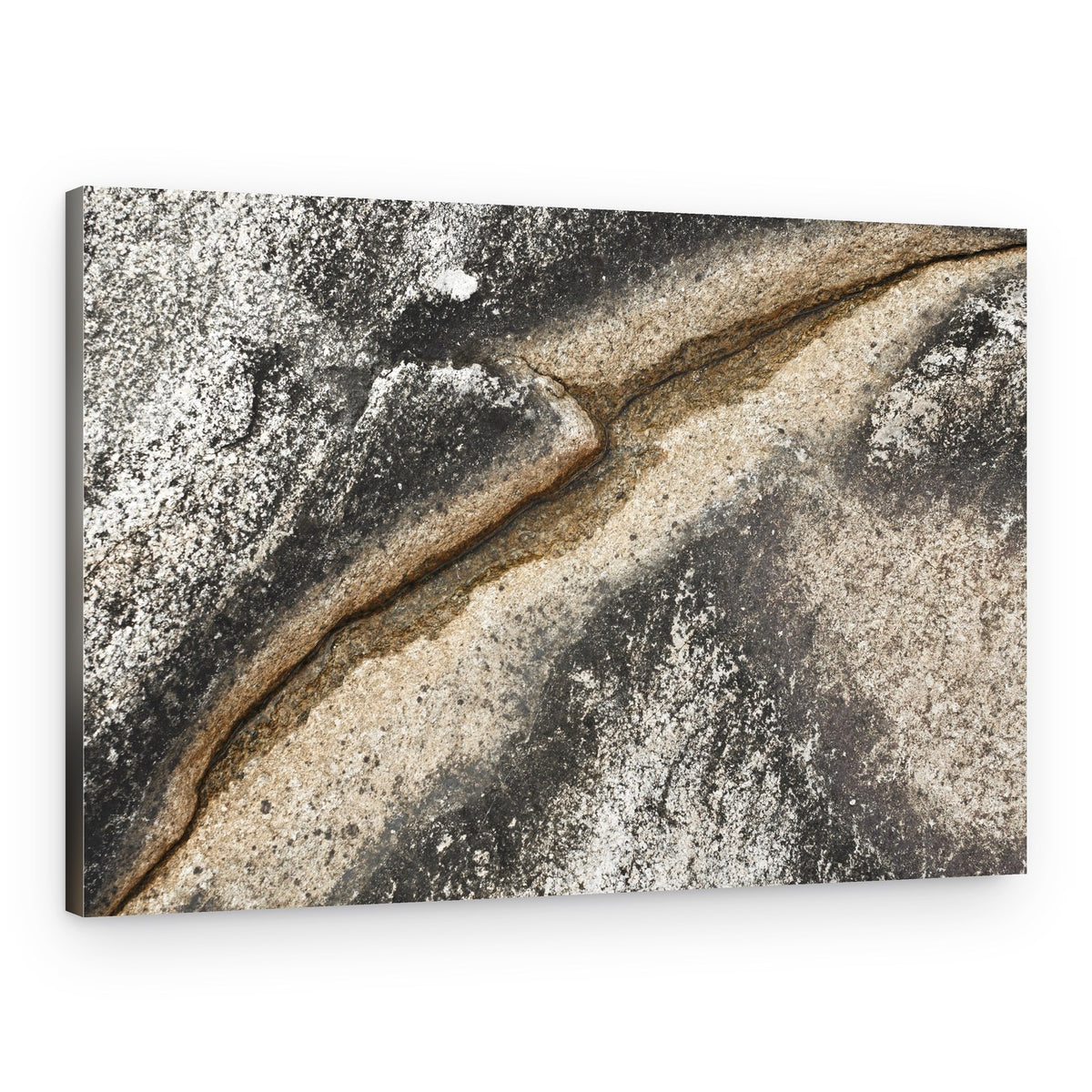 Weathered Stone Crack – Canvas Print
