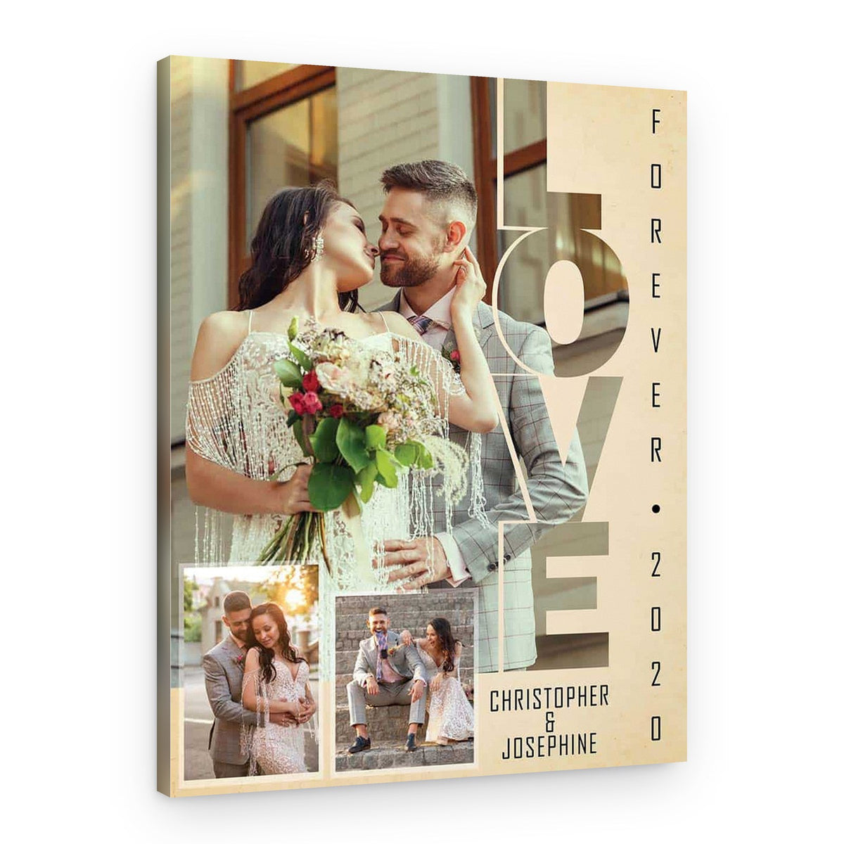 Love Forever Anniversary Custom Photo Canvas Print – Canvas Print
