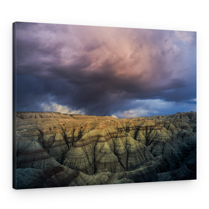Colorful Storm Over Badlands – Canvas Print