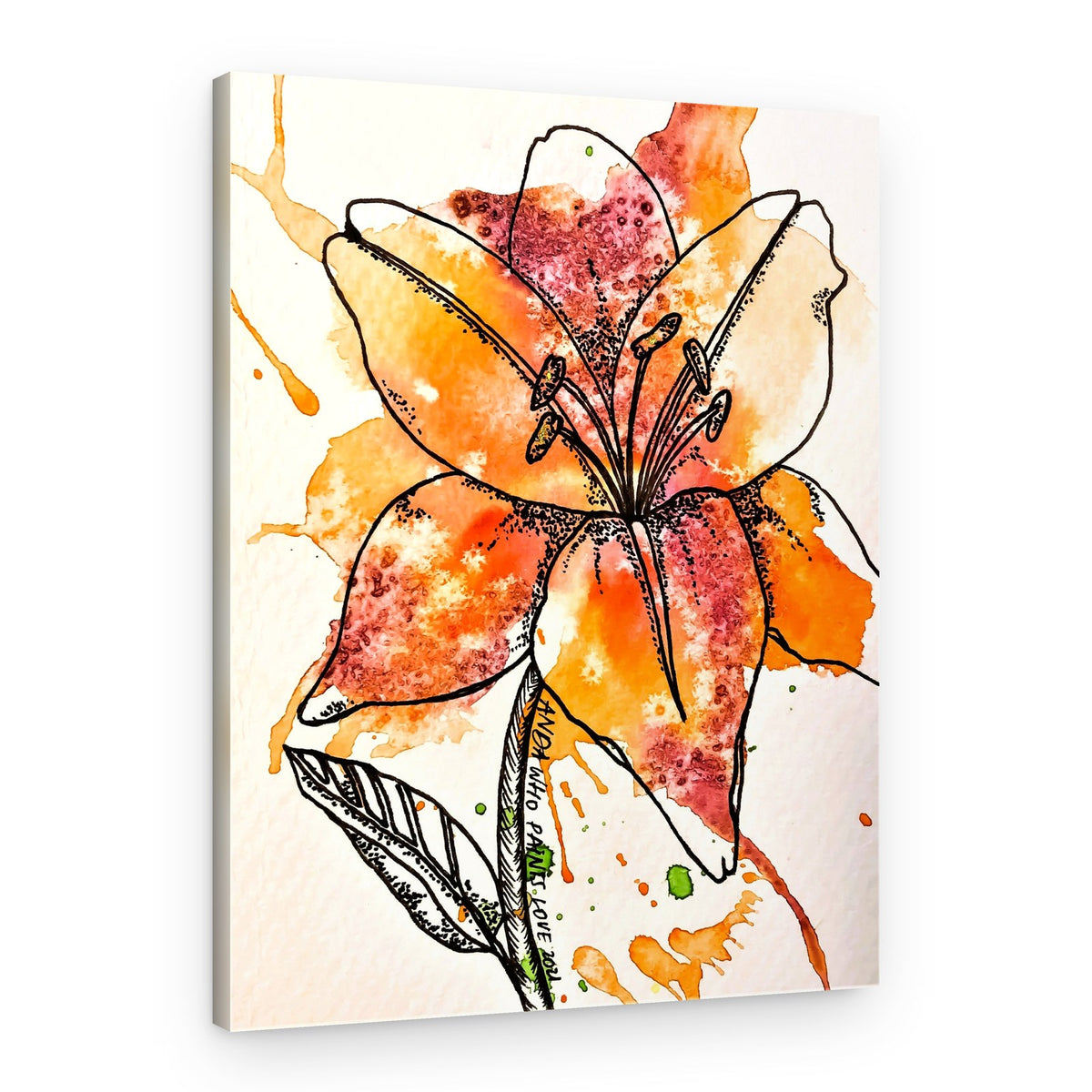 Vibrant Orange Lily – Canvas Print