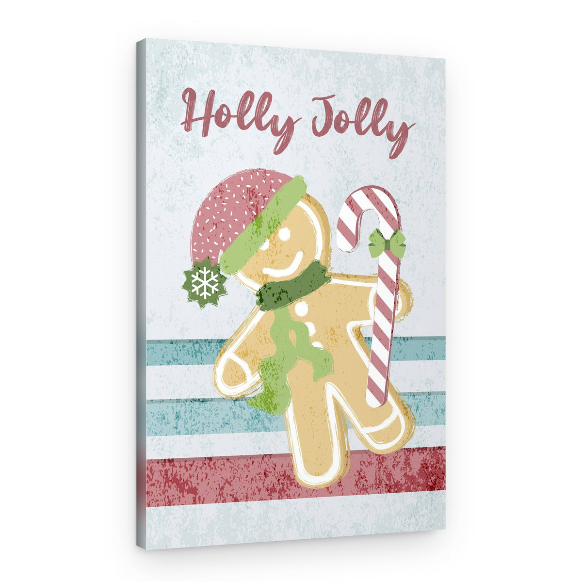 Holly Jolly Gingerbread – Canvas Print