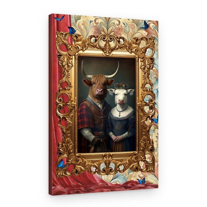 Regal Highland Couple – Canvas Print