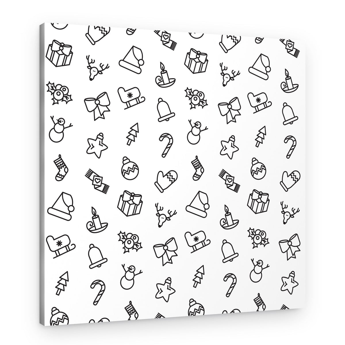Festive Christmas Icons – Canvas Print