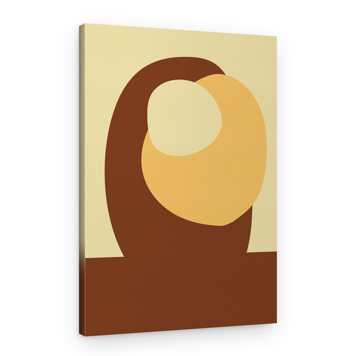 Earthy Geometric Embrace – Canvas Print