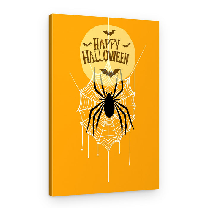 Happy Halloween Spiderweb – Canvas Print