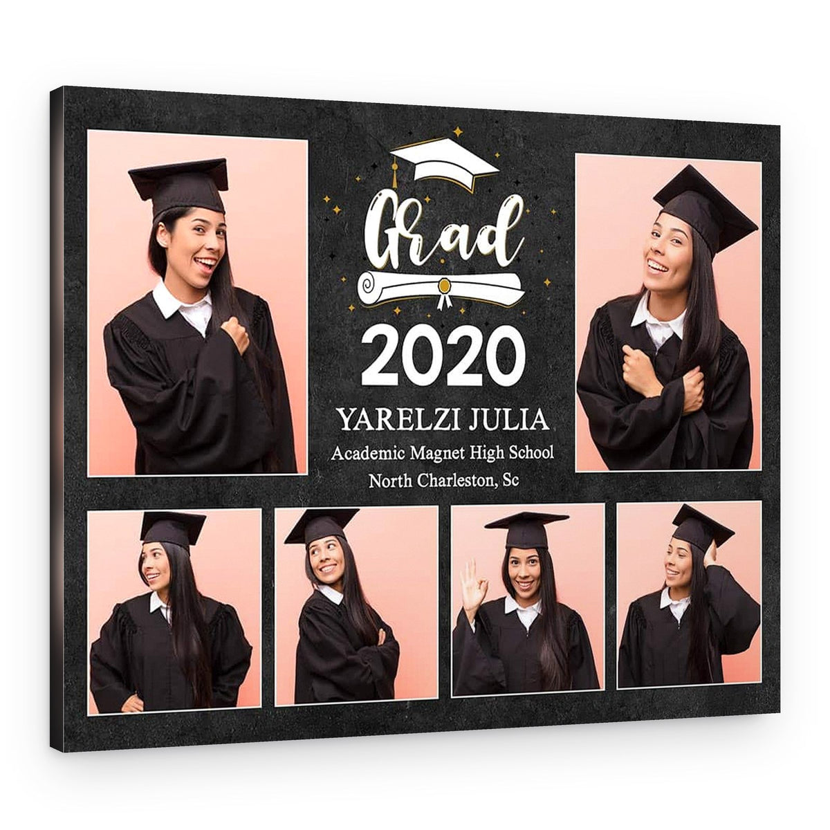 Graduation Gift Custom Photo And Text Canvas Print – Canvas Print