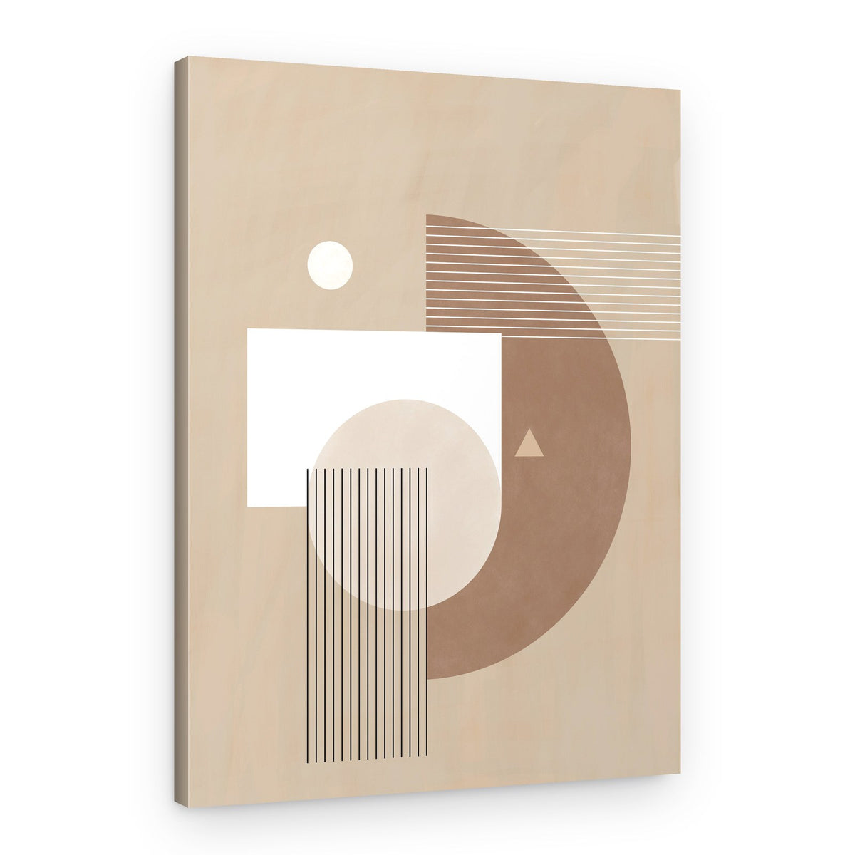 Earthy Abstract Geometry – Canvas Print